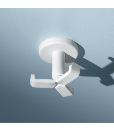 Patère rotative blanche