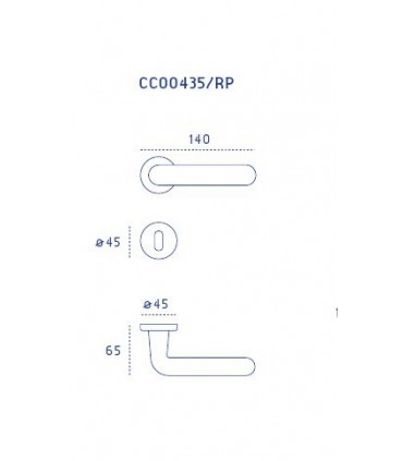 Poignée béquille série ARKETIPO technique