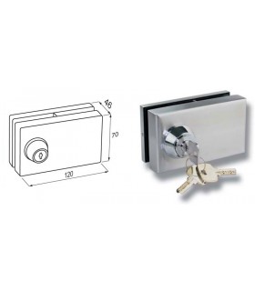 Serrure SIMA pour double porte en verre