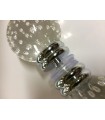 Paire de poignée bouton sphère Ø 40 mm en verre bullé Paire de poignée bouton sphère Ø 40 mm en verre bullé