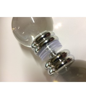 Paire de poignée bouton sphère Ø 40 mm en verre transparent Paire de poignée bouton sphère Ø 40 mm en verre transparent