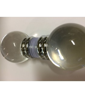 Paire de poignée bouton sphère Ø 40 mm en verre transparent Paire de poignée bouton sphère Ø 40 mm en verre transparent