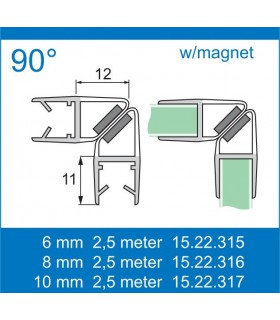 Joint d'étanchéité magnétique 90° série S.5713 Joint d'étanchéité magnétique 90° série S.5713