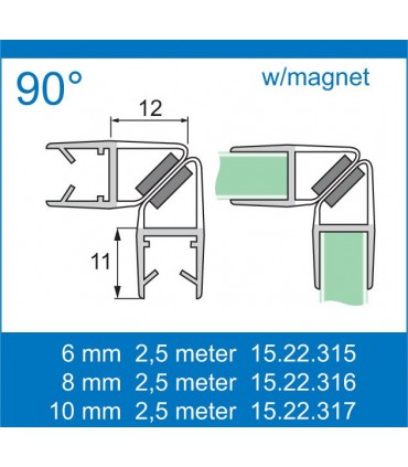 Joint d'étanchéité magnétique 90° série S.5713