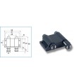 Loquet magnétique double corp rond sur platine Loquet magnétique double corp rond sur platine