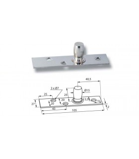 Crapaudine haute sur platine à visser Crapaudine haute sur platine à visser