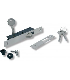 Serrure porte coulissante en bois ou alu ouverture avec clé 