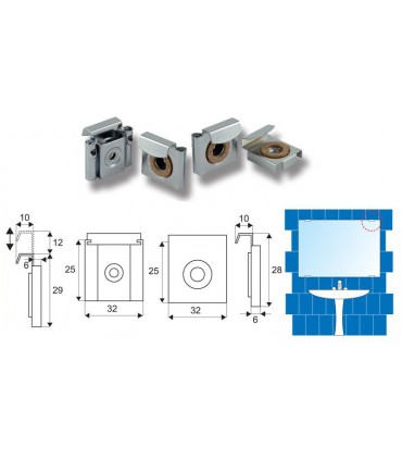 Set de quatre pattes à glace sur ressort