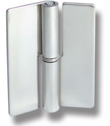 Charnière inox montage verre sur verre à coller