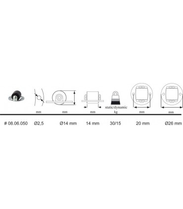Roulette à encastrer