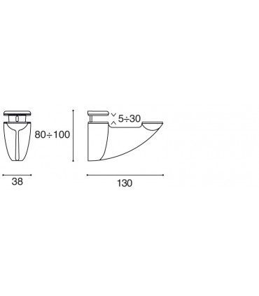 Support d'étagère série Léon MS01440 par Confalonieri