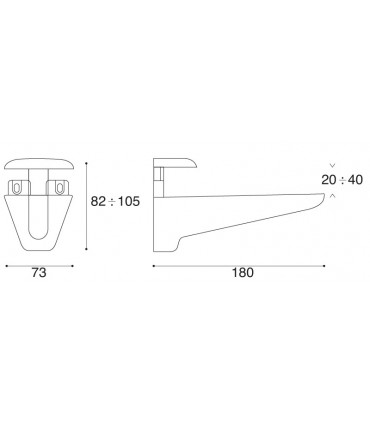 Support d'étagère MS01426 par Confalonieri