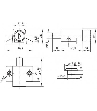 Verrou pour fenêtre ou baie coulissante