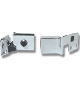 Paire de charnière haute & basse à blocage pour porte en verre d'épaisseur maxi 6 mm Paire de charnière haute & basse à blocage pour porte en verre d'épaisseur maxi 6 mm