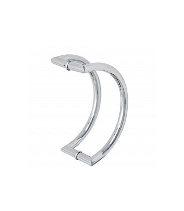 Paire de poignée demi ronde angulaire inox Ø 25 mm