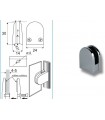 Pince fixe pour verre d'épaisseur 4 à 5 mm