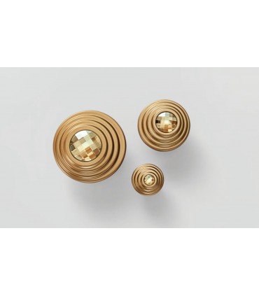 Twist cristal Swarovski transparent base doré satiné