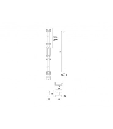 Crémone de porte ou fenêtre