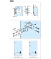 Charnière pour porte en verre fixation contre mur Charnière pour porte en verre fixation contre mur