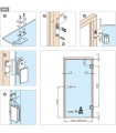 Paumelle inox avec fiche pour porte clarit en verre Paumelle inox avec fiche pour porte clarit en verre