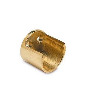 Embase ouverte pour barre de penderie Ø 25 ou 38 mm doré brillant