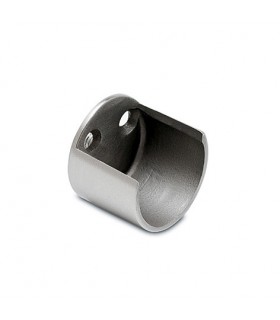 Embase ouverte pour barre de penderie Ø 25 ou 38 mm effet inox Embase ouverte pour barre de penderie Ø 25 ou 38 mm effet inox