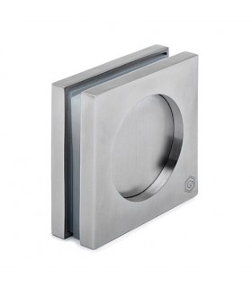 Poignée insert forme carrée pour porte coulissante en verre Poignée insert forme carrée pour porte coulissante en verre