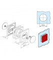 Poignée insert forme carrée pour porte coulissante en verre Poignée insert forme carrée pour porte coulissante en verre