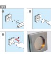 Poignée insert forme carrée pour porte coulissante en verre Poignée insert forme carrée pour porte coulissante en verre