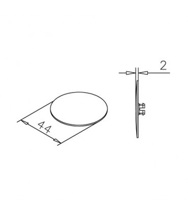 Pastilles colorées pour poignée insert forme carrée  