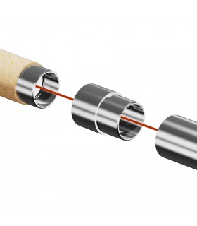 Raccord de liaison 180° bois sur tube inox Ø 42.4 x 2 mm