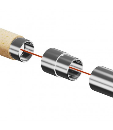 Raccord de liaison 180° bois sur tube inox Ø 42.4 x 2 mm