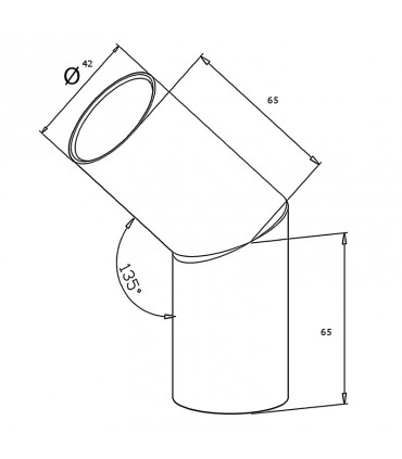 Raccord de liaison 45° bois sur bois