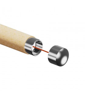 Embout de finition inox pour main courante bois