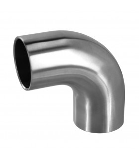 Embout de finition crosse inox pour main courante bois