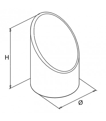 Embout de finition décoratif inox pour main courante bois