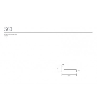 Paire de poignée béquille angulaire S60 inox aisi 316