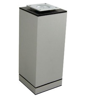 Pied de meuble en aluminium forme carrée 60 x 60 mm