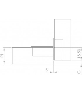 Charnière à volet double ouverture 90°