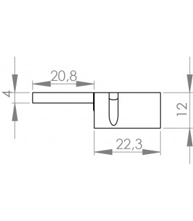 Charnière à volet simple ouverture 90°