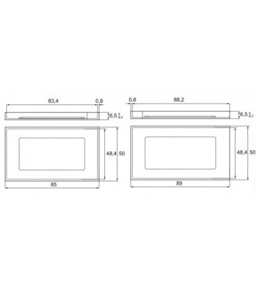 Set de deux enjoliveurs angles vifs pour paumelle série Graz