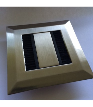 Passe câble zamack série Rectangular chromé brillant