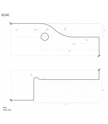 Encoches sur verre pour kit penture 
