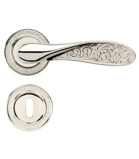 Poignée de porte FIORE 522 nickel brillant clé L