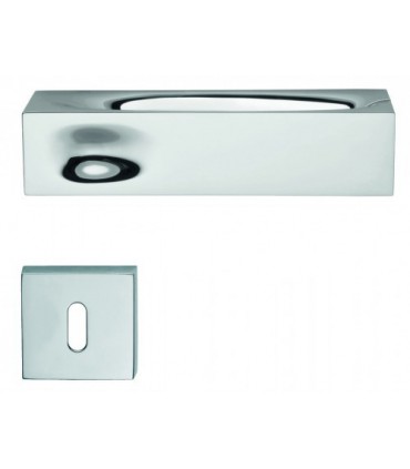 Poignée de porte INTAKE IN14 chromé avec rosace clé L