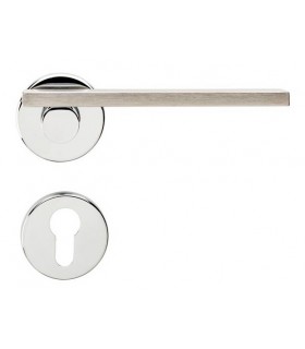 Poignée de porte Minima MN12 chrome brillant et chrome satiné
