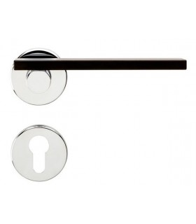 Poignée de porte Minima MN12 chrome brillant et noir