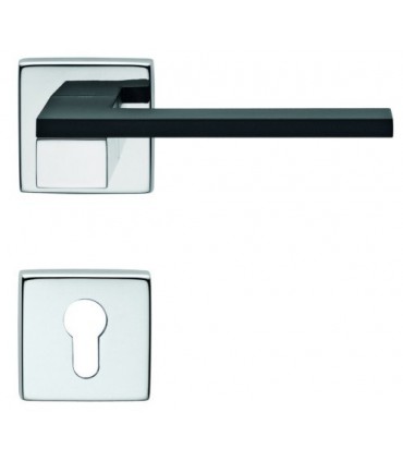Poignée de porte ESA ES14 chrome brillant et noir