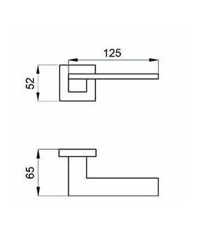 Poignée de porte ESA ES14 chrome brillant et noir