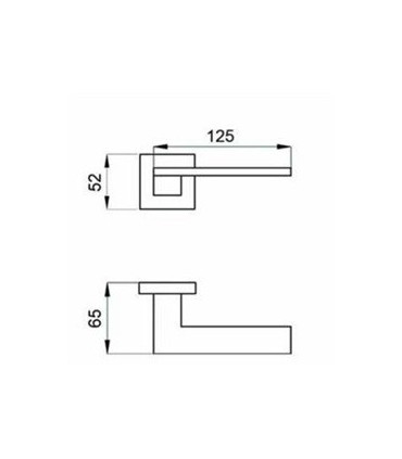 Poignée de porte ESA ES14 chrome brillant et noir